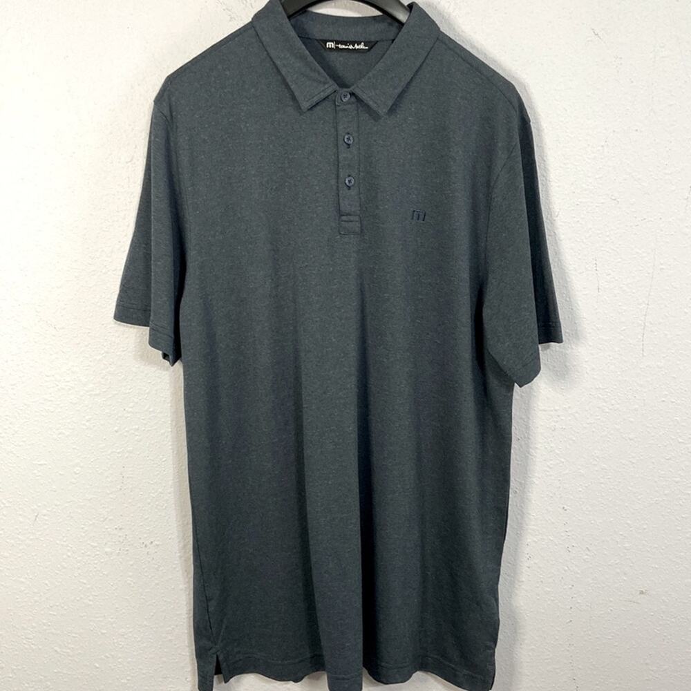 Travis Mathew Men Blue Golf Polo Shirt Size XXL